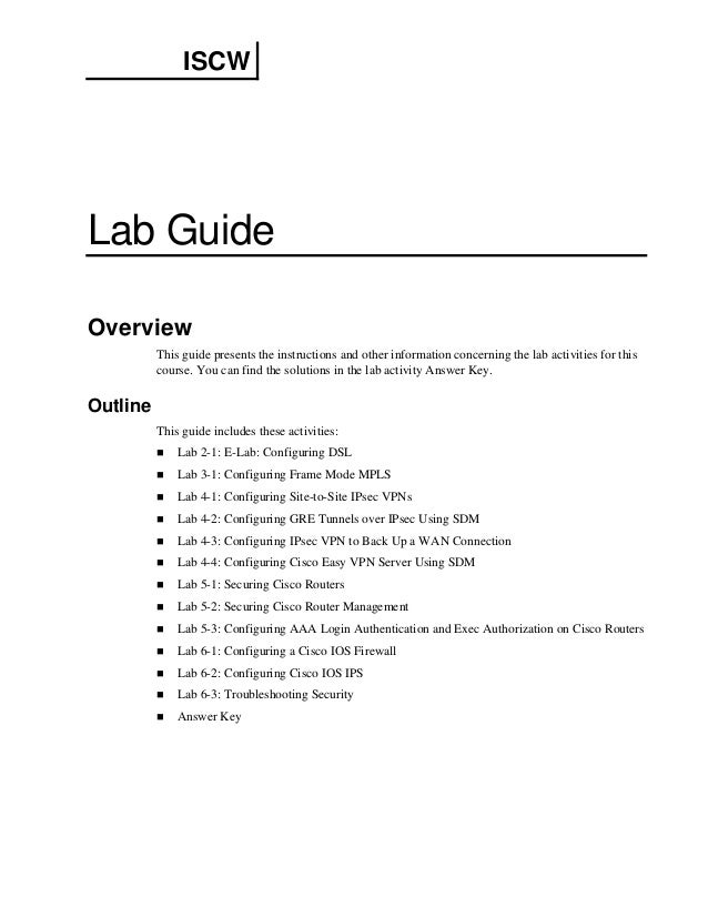 ccnp iscw lab